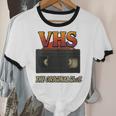 VHS Tape Nostalgia Old School Technology Humor Unisex Cotton Ringer T-Shirt