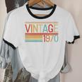 Vintage 1970 Birthday Retro Style 70's Born Nostalgia Party Premium Tri-Blend Unisex Cotton Ringer T-Shirt