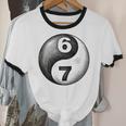Vintage 6 7 Sketch Yin Yang Namaste Six Seven Nostalgia Unisex Cotton Ringer T-Shirt Vintage 6 7 Sketch Yin Yang Namaste Six Seven Nostalgia Unisex Cotton Ringer T-Shirt