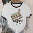Vintage Cassette Tape And Pencil Nostalgia Party 70s 80s 90s Premium Unisex Cotton Ringer T-Shirt