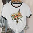 Vintage Pencil Rewind Cassette Tape Nostalgia Party 80s 90s Premium Unisex Cotton Ringer T-Shirt Vintage Pencil Rewind Cassette Tape Nostalgia Party 80s 90s Premium Unisex Cotton Ringer T-Shirt