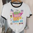 Vintage Retro 80's Baby 90's Made Me 1980s 1990s Nostalgia Premium Tri-Blend Unisex Cotton Ringer T-Shirt