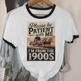 Vintage Saying Please Be Patient With Me I'm From The 1900s Unisex Cotton Ringer T-Shirt
