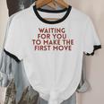 Waiting For You To Make The First Move Introvert Minimal Unisex Cotton Ringer T-Shirt Waiting For You To Make The First Move Introvert Minimal Unisex Cotton Ringer T-Shirt