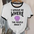 I Wanna Be Where The People Aren't Introvert Unisex Cotton Ringer T-Shirt I Wanna Be Where The People Aren't Introvert Unisex Cotton Ringer T-Shirt