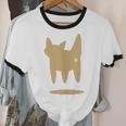Yk2 Cat With Tomboy Tail 90s Nostalgia Downtown Indie Unisex Cotton Ringer T-Shirt