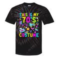 This Is My 70's Costume Nostalgia Mixtape Era 1970s Party Premium Tri-Blend Tie-Dye T-Shirts Black Tie-Dye