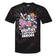 80's Cartoon Heroes Apparel For Retro Nostalgia Fans Tie-Dye T-Shirts Black Tie-Dye