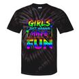 80's Girls Just Wanna Have Fun Nostalgia 1980s Style Premium Tri-Blend Tie-Dye T-Shirts Black Tie-Dye