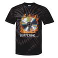 Buffering Glitched CD On Fire 2000s Nostalgia Tie-Dye T-Shirts Black Tie-Dye