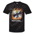Buffering Glitched CD On Fire 2000s Nostalgia Tie-Dye T-Shirts Black Tie-Dye