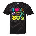 Dad I Love The 80's Retro 80s Nostalgia For Dad Premium Tri-Blend Tie-Dye T-Shirts Black Tie-Dye