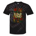 Elder Emo Floral Gothic Vintage Nostalgia Tie-Dye T-Shirts Black Tie-Dye