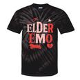 Elder Emo Retro Punk Typography Nostalgia Tie-Dye T-Shirts Black Tie-Dye