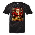 Family Christmas Retro Santa Holiday Nostalgia Vibes Tie-Dye T-Shirts Black Tie-Dye