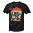 Floppy VHS Cassette Never Forget Retro 80s 90s Nostalgia Tie-Dye T-Shirts Black Tie-Dye