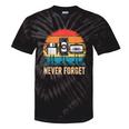 Never Forget Retro 80s 90s Floppy VHS Cassette Nostalgia Tie-Dye T-Shirts Black Tie-Dye