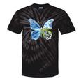 Frutiger Aero Aesthetic Butterfly Computer Fishes Scenery Tie-Dye T-Shirts Black Tie-Dye