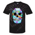 Frutiger Aero Aesthetic Tech Skull Computer Fishes Tie-Dye T-Shirts Black Tie-Dye