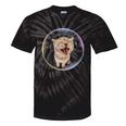 Frutiger Aero Cat Wearing Headphones Bubble 2000s Gen-Z Meme Tie-Dye T-Shirts Black Tie-Dye