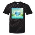 Frutiger Aero Y2k Aesthetic Palm Trees Cyber Beach World Tie-Dye T-Shirts Black Tie-Dye