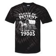 Humorous Wagon Plea Please Be Patient I'm From The 1900s Premium Tie-Dye T-Shirts Black Tie-Dye