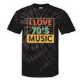 I Love 70's Music Retro Style Nostalgia Vibe 1970 70's Party Premium Tri-Blend Tie-Dye T-Shirts Black Tie-Dye