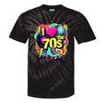 I Love The 70s Retro Cassette Roller Vinyl Nostalgia Vibes Tie-Dye T-Shirts Black Tie-Dye