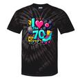 I Love The 70s Vintage Cassette Roller Vinyl Nostalgia 70s Tie-Dye T-Shirts Black Tie-Dye