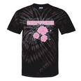 Nostalgia 80s 90s Retro Style Graphics Rose Pink Flower Tie-Dye T-Shirts Black Tie-Dye