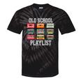 Old School Playlist Nostalgia Vibes Cassette Tie-Dye T-Shirts Black Tie-Dye