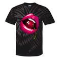 Rainbow Lips With a Cherry In The Mouth 80s Nostalgia Premium Tri-Blend Tie-Dye T-Shirts Black Tie-Dye Rainbow Lips With a Cherry In The Mouth 80s Nostalgia Premium Tri-Blend Tie-Dye T-Shirts Black Tie-Dye