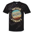 Retro Cassette Never Forget Nostalgia Vintage Tie-Dye T-Shirts Black Tie-Dye