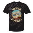 Retro Cassette Never Forget Nostalgia Vintage Tie-Dye T-Shirts Black Tie-Dye
