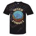 Retro CD Player Never Forget Nostalgia Vintage Tie-Dye T-Shirts Black Tie-Dye