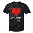 Retro Gamer 1 Life Pixel Heart – 8-Bit Gaming Nostalgia Tie-Dye T-Shirts Black Tie-Dye