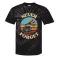 Retro Grammophone Never Forget Nostalgia Vintage Tie-Dye T-Shirts Black Tie-Dye