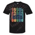 Retro Nineties Style Audio Tape Nostalgia Year 1990 Tie-Dye T-Shirts Black Tie-Dye
