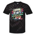 Retro Old Cassette Tape Cartoon With Walker Nostalgia Tie-Dye T-Shirts Black Tie-Dye