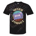 Retro Pager Never Forget Nostalgia Vintage Tie-Dye T-Shirts Black Tie-Dye