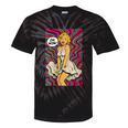 Retro Pop Art Vintage Style Blonde Psychedelic 50s Nostalgia Tie-Dye T-Shirts Black Tie-Dye
