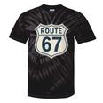 Retro Route 67 Highway Sign Vintage Road Nostalgia Tie-Dye T-Shirts Black Tie-Dye