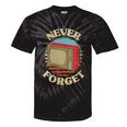 Retro TV Never Forget Nostalgia Vintage Tie-Dye T-Shirts Black Tie-Dye