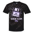 Save Icon IRL Retro Tech Humor Floppy Disk 90s Nostalgia Tie-Dye T-Shirts Black Tie-Dye