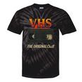 VHS Tape Nostalgia Old School Technology Humor Premium Tie-Dye T-Shirts Black Tie-Dye