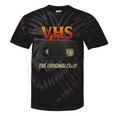 VHS Tape Nostalgia Old School Technology Humor Tie-Dye T-Shirts Black Tie-Dye