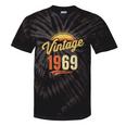Vintage 1969 Retro Era Badge For Nostalgia Fans Tie-Dye T-Shirts Black Tie-Dye