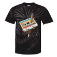 Vintage Cassette Tape And Pencil Nostalgia Party 70s 80s 90s Premium Tie-Dye T-Shirts Black Tie-Dye