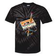 Vintage Cassette Tape And Pencil Nostalgia Party 70s 80s 90s Tie-Dye T-Shirts Black Tie-Dye