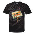 Vintage Pencil Rewind Cassette Tape Nostalgia Party 80s 90s Premium Tie-Dye T-Shirts Black Tie-Dye